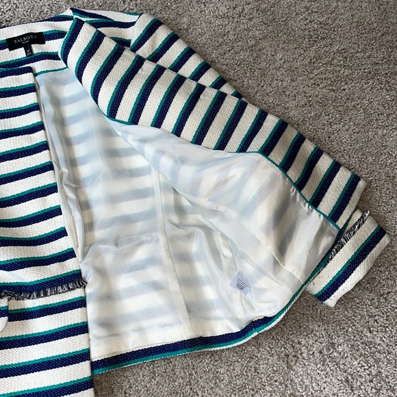 Talbots striped jacket. Lined with pockets - size 10p - Picture 5 of 9